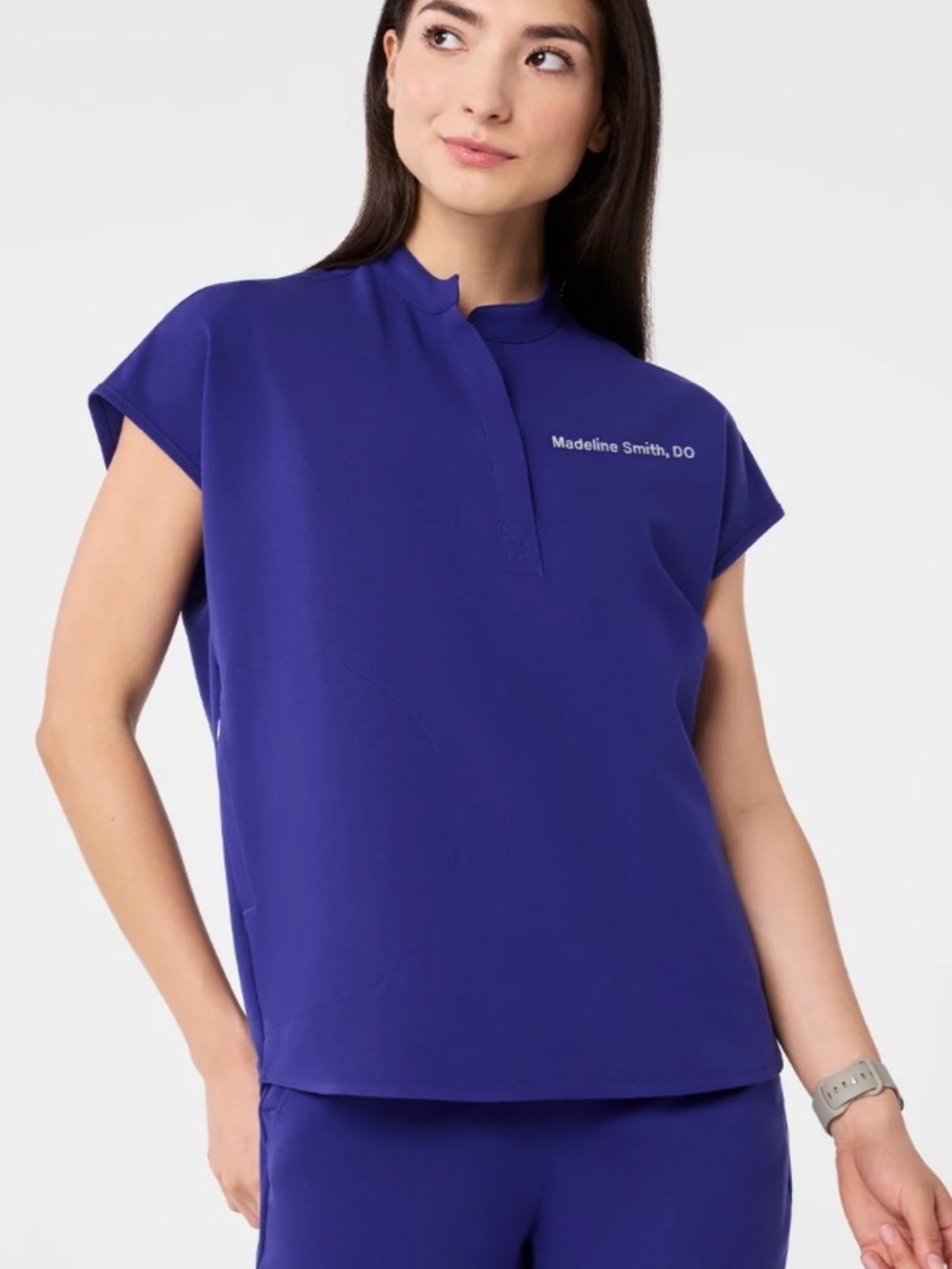 FIGS Rafaela Top in Deep Royal Blue